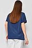 Блуза жіноча з коротким рукавом  синього кольору 176172P, фото 3