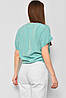 Блуза жіноча напівбатальна з коротким рукавом  м'ятного кольору 176175P, фото 3