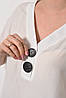 Блуза жіноча з коротким рукавом  білого кольору 176196P, фото 4
