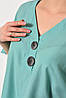 Блуза жіноча з коротким рукавом  м'ятного кольору 176198P, фото 4