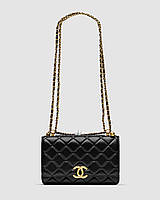 Chanel Calfskin Quilted Perfect Fit Wallet On Chain Black/Gold 19 х 12 х 5 см