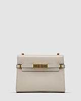 Saint Laurent Manhattan Mini Leather Shoulder Bag Cream