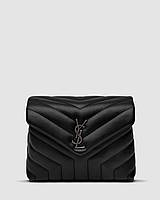 Saint Laurent Toy LouLou In Quilted Leather Black/Silver 20 х 15 х 5.5 см