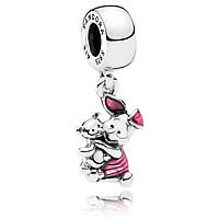 Серебряный шарм Pandora Disney Пятачок 792134EN117 UP, код: 7361060