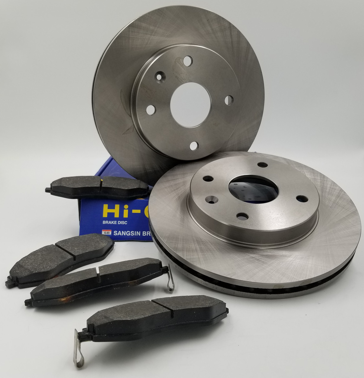 Диски гальмівні передні з колодками Лачетті (комплект гальмівні диски 2-шт + колодки) HI-Q Корея, фото 1