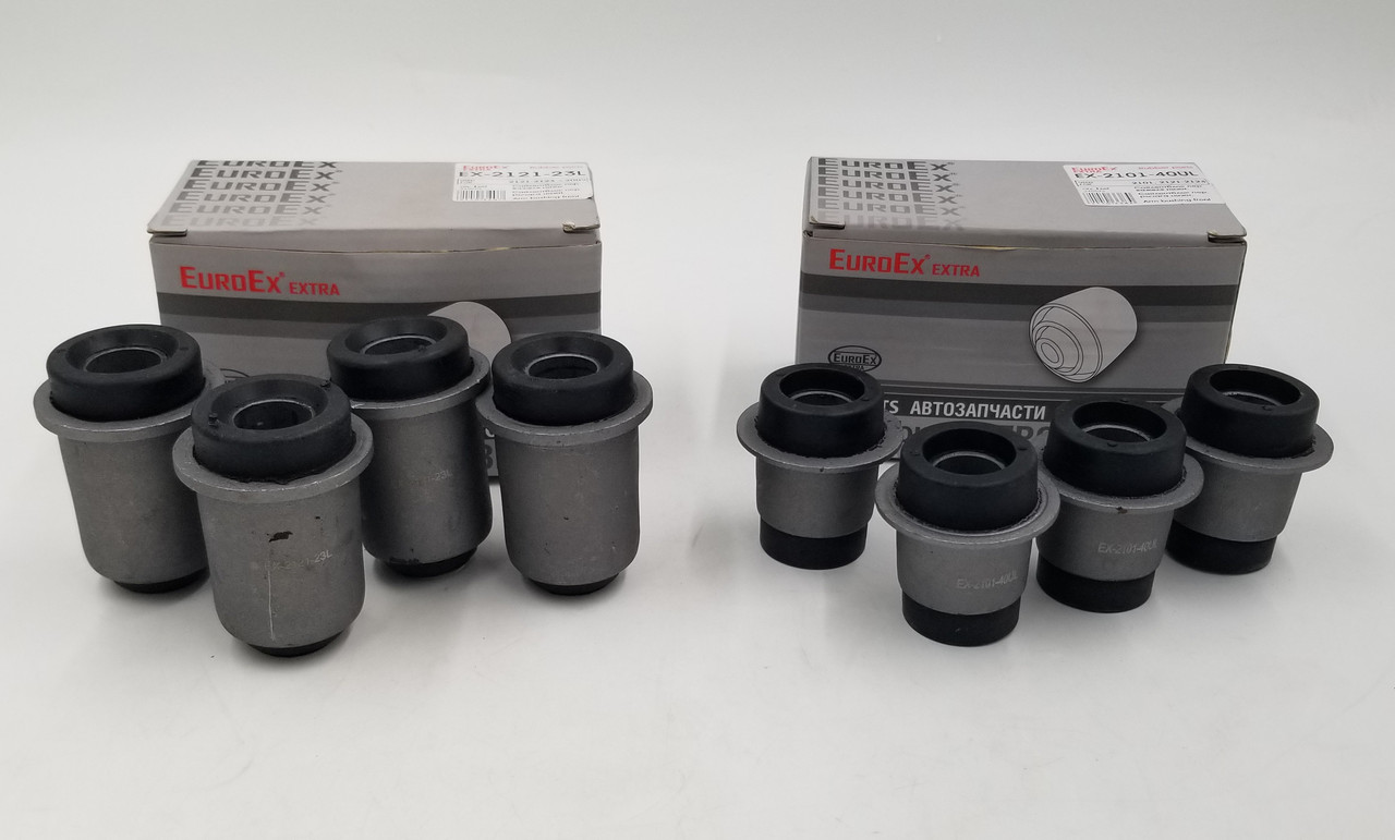 Сайлентблоки переднього важеля ВАЗ 2121-2123 (комплект 4 верхніх + 4 нижніх) EuroEx Угорщина