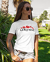 Женская футболка Mishe Принтованная с надписью Ukraine 54 Белый (200392) BM, код: 7955391