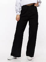 Жіночі джинси з кишенями 40 чорний FREE BLUE ЦБ-00214173 PI, код: 8424876
