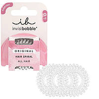 Резинка-браслет для волос invisibobble ORIGINAL Crystal Clear 3 шт EM, код: 8290362