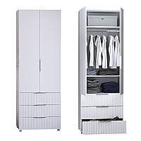 Шкаф для одежды Саванна К-823 DiPortes Белый матовый (80 230 55) МДФ PI, код: 7912261