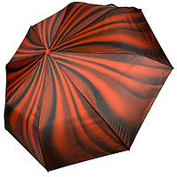 Жіноча парасолька напівавтомат з абстрактним принтом на 8 спиць від Toprain червона ручка 02055-3 OB, код: 8324184