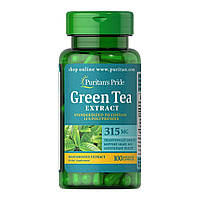 Зелений чай Green Tea Puritan's Pride стандартизований екстракт 315 мг 100 капсул OB, код: 7796844