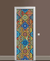 Наклейка на дверь Zatarga «Цветная мозаика» 650х2000 мм виниловая 3Д наклейка декор самоклеящ CS, код: 6442747