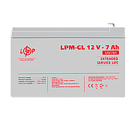 Акумулятор гелевий LPM-GL 12V - 7 Ah