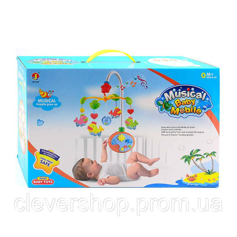 Карусель мобіль на ліжечко Jie Gao Musical Baby Mobile Різнобарвний (37640) CS, код: 7783342