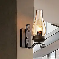Настенный светильник в стиле ретро, настенный светильник из промышленного винтажного стекла, настенный