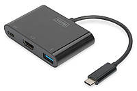 Digitus Адаптер USB-C - Hdma, 2xUSB