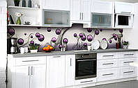Наклейка на скинали Zatarga на кухню «Пурпурные бусины» 650х2500 мм виниловая 3Д наклейка кух CS, код: 6510188