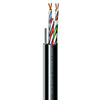 Cat. 5e U/UTP РЕ steel cord 4x2x24 Awg (k) трос (70910181) бухта 305 м Кабель вита пара Ззцм (UTP мідь