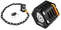 Neo Tools Замок протиугінний складаний, цинковий сплав Abs, 3 ключі, 78 см, 0.62 кг