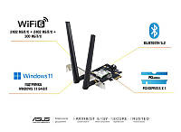 WiFi-адаптер Asus PCE-AXE5400 AXE5400, PCI-Express x1, BT5.2