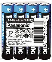Panasonic Батарейка General Purpose вугільно-цинкова AAA(R3) плівка, 4 шт.