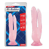 Подвійний рожевий фалоімітатор на присосці 8.0 Inch Dildo ST59828