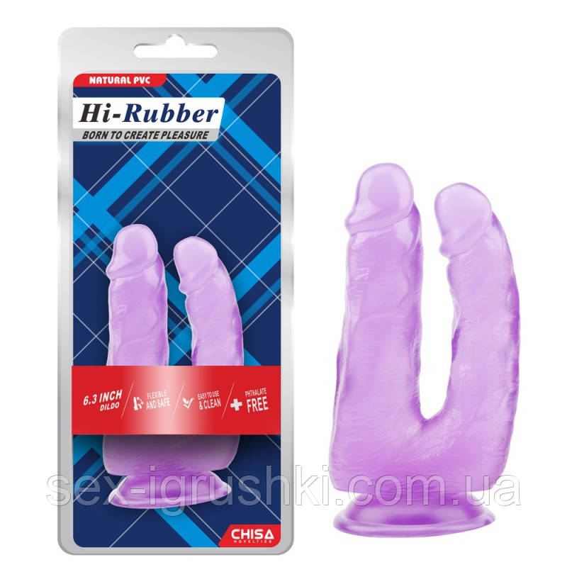 Фіолетовий подвійний фалоімітатор 6.3 Inch Dildo ST59960