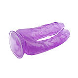 Фіолетовий подвійний фалоімітатор 6.3 Inch Dildo ST59960, фото 5