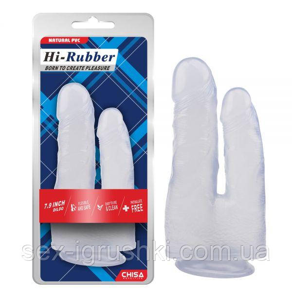Прозорий подвійний фалоімітатор на присосці 7.9 Inch Dildo ST59952