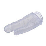 Прозорий подвійний фалоімітатор на присосці 7.9 Inch Dildo ST59952, фото 3