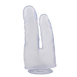 Прозорий подвійний фалоімітатор на присосці 7.9 Inch Dildo ST59952, фото 6