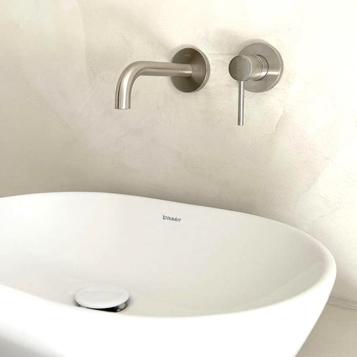 Смеситель скрытого монтажа для умывальника 19 см цвет никель Tres Study ...