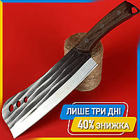 Кухонный универсальный нож из нержавейки King Cary Santoku 32.5 см Шинковочный нож, Нож кухонный BlackSmith