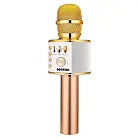 Беспроводной Bluetooth-караоке-микрофон BONAOK, портативный портативный караоке-микрофон 3-в-1