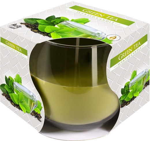 Свічка ароматична в склі Bispol Зелений чай 7 см (sn71-83)