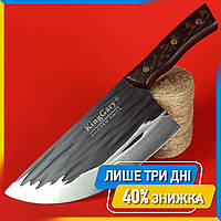 Шеф нож повара профессиональный King Cary Santoku Kitchen 33см, Кухонный нож топорик из нержавейки, Нож шефа