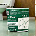 Папір туалетний Z-типу «meClean (міКлін)», білий, високоякісна двошарова листова 300 шт упаковка, фото 4