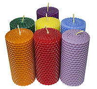 Набор свечек из вощины "7 цветов чакр"