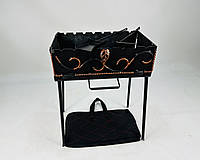 Мангал-валіза кована на 8 шампурів, 3 мм. (мангал, чохол, кочерга і совок)