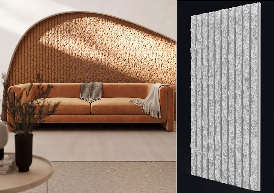 Гіпсова панель "Скала - Рейка"