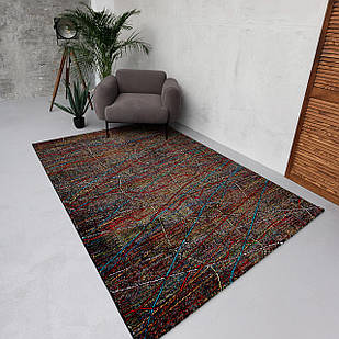 Килим RAINBOW 14 COLORS 4110a 1,6Х2,3 Чорний прямокутник