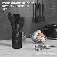 Набір кухонного приладдя Royalty Line KU15SG 15 предметів Black, фото 4