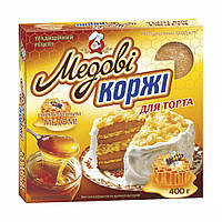 Коржи "Медовые" для торта (коробка) 400г Кухарчук