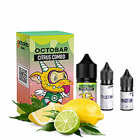 OctoBar Salt 30 мл Citrus combo(лимон лайм) Набор для самозамеса жидкости Заправка для вейпа, жижа, рідина