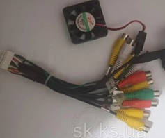 Junsun автомобільний стереорадіо RCA 20 pin вихід дроту Aux-in адаптер кабель 	 Комплект RCA 20 pin+cooler + адаптер MIC без мікрофону
