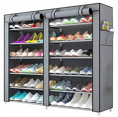 Тканинна шафа для зберігання взуття 116х30х110 см HMD Сіра 104-10228526 ZZ, код: 8365616