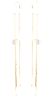 Сережки Xuping Позолота 18K з кристалами Swarovski протяжки "Ланцюжки з кришталевим кубиком Shimmer"