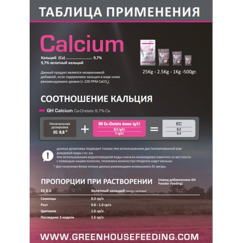 Купить Powder Feeding Calcium 0.5 кг. (Хелатный Кальций)
