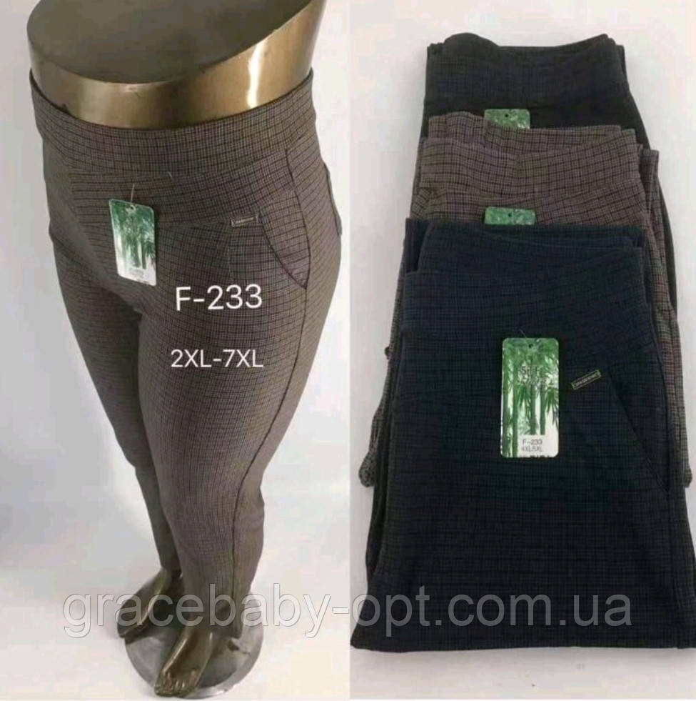 Штани жіночі оптом, 2XL-7XL рр., № Hay-F233